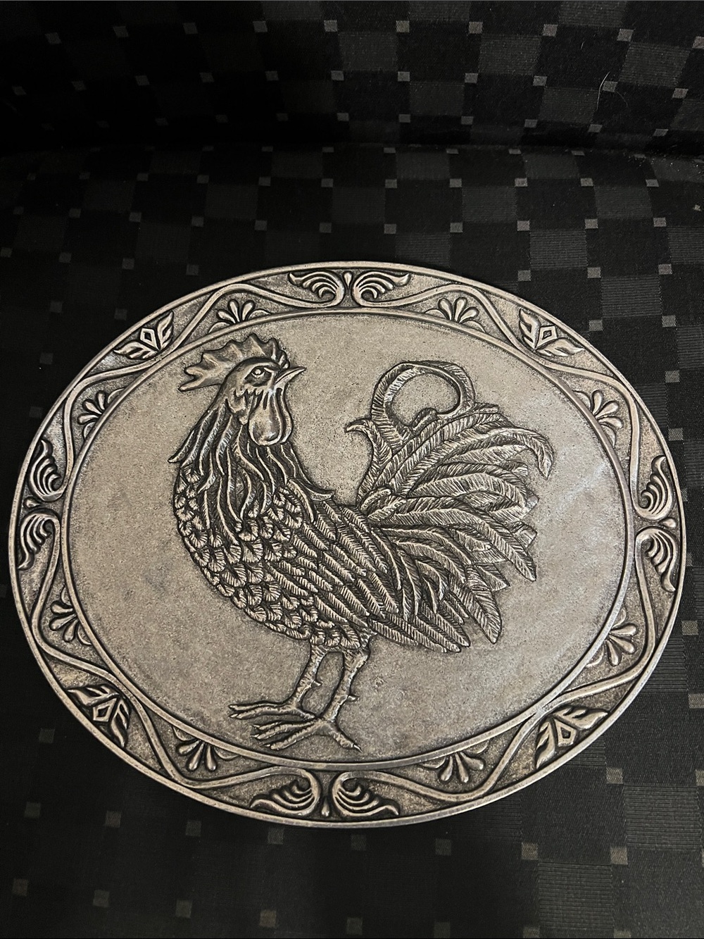 Carson Freeport statesmetal rooster plate